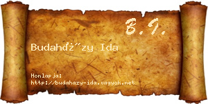 Budaházy Ida névjegykártya