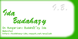 ida budahazy business card
